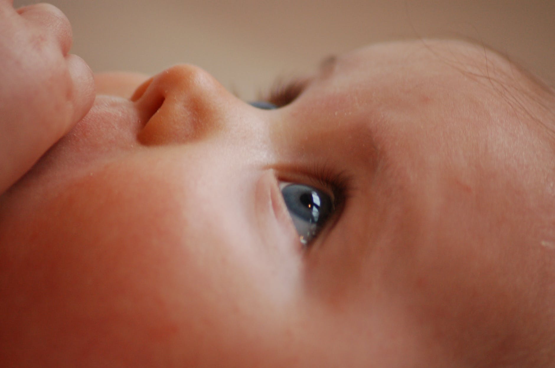 baby looking upwards